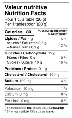 Tartinade de caramel à la fleur de sel (190 ml)